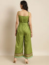 Women Printed Green Jumpsuits & Sets