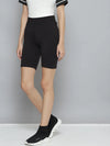 Women Black Rib ACTIVE Shorts