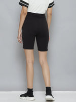 Women Black Rib ACTIVE Shorts