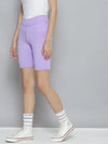 Women Lavender Rib ACTIVE Shorts