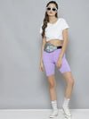 Women Lavender Rib ACTIVE Shorts