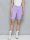 Women Lavender Rib ACTIVE Shorts