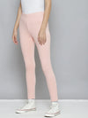 Women Pink Knitted Slim Jeggings