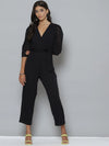 Women Solid Black Jumpsuits & Sets