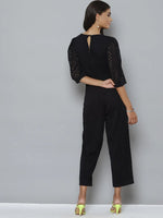 Women Solid Black Jumpsuits & Sets