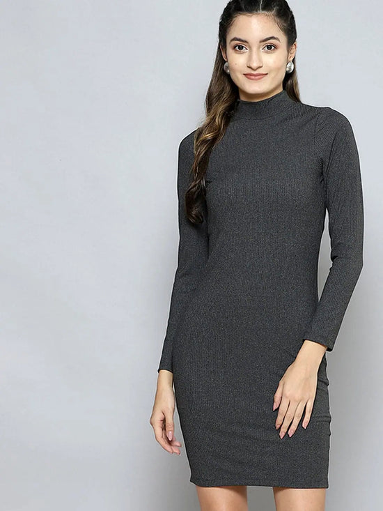 Charcoal grey bodycon dress best sale