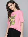 Women Pink TAKE IT EASY Regular T-Shirt