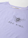 Women Lavender BEE KIND Regular T-Shirt