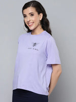 Women Lavender BEE KIND Regular T-Shirt