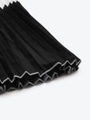 Women White & Black Colour Block Pleated Skirt