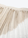 Women Beige & White Colour Block Pleated Skirt