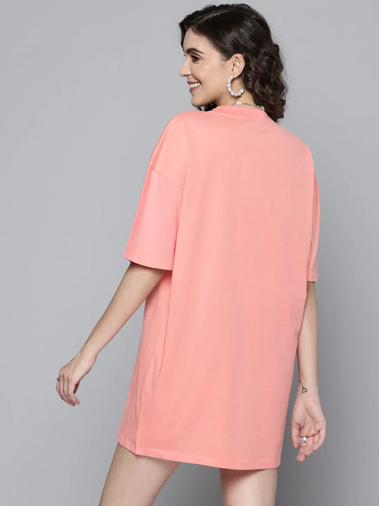 Women Pink BEST VERSION OF YOURSELF T-Shirt Dress