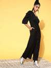 Women Solid Black Jumpsuits & Sets