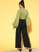 Women Solid Green Jumpsuits & Sets