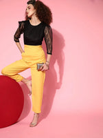 Women Solid Mustard Jumpsuits & Sets