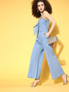 Women Solid Blue Jumpsuits & Sets