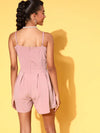 Women Solid Pink Jumpsuits & Sets