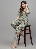 Women's Floral Printed Cotton Co-Ords set