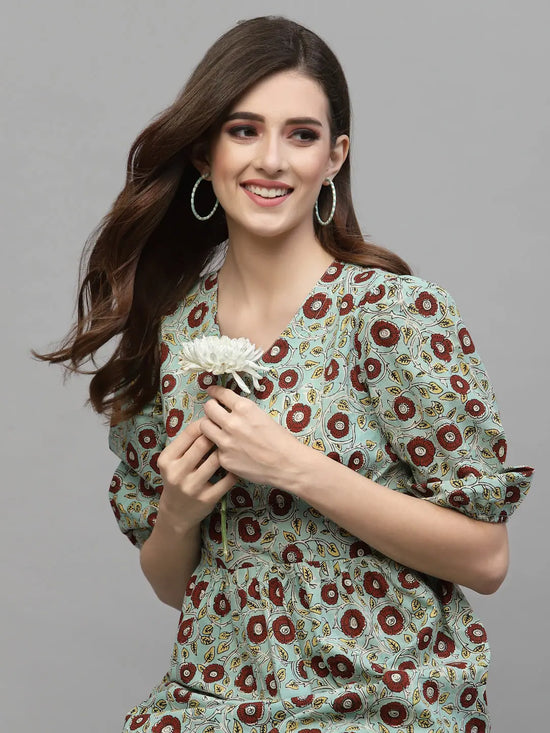 Women's Floral Printed Cotton Co-Ords set