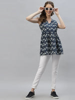 Women's Printed Cotton Top-CAMPA-S