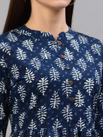 Women's Printed Cotton Top-ZUCCIBLUE-S