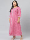 Women Printed Cotton Kurta with Dupatta