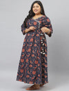 Kalamkari Printed Cotton Anarkali Kurta