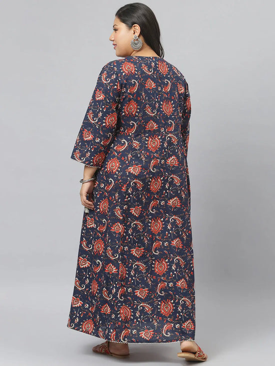 Kalamkari Printed Cotton Anarkali Kurta