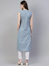 Women's Striped Cotton Straight Kurta