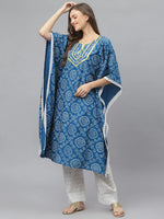 Women's Bandhani Print Rayon Kaftan Kurta