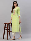 Women's Lehariya Printed Rayon Straight Kurta