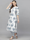 Women's Printed Rayon A-Line Kurta-SOFIA-S