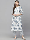 Women's Printed Rayon A-Line Kurta-SOFIA-S