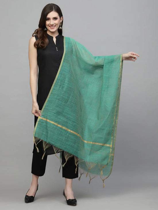 Women's Self Design Chanderi Dupatta Ress