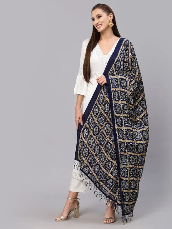 Women's Bandhani Print Quality Silk Blend Dupatta