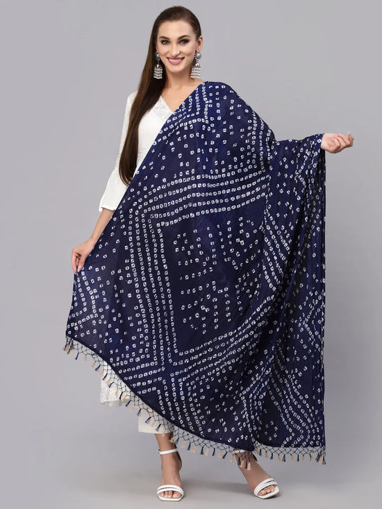 Women's Designer Bandhani Print Silk Blend Dupatta