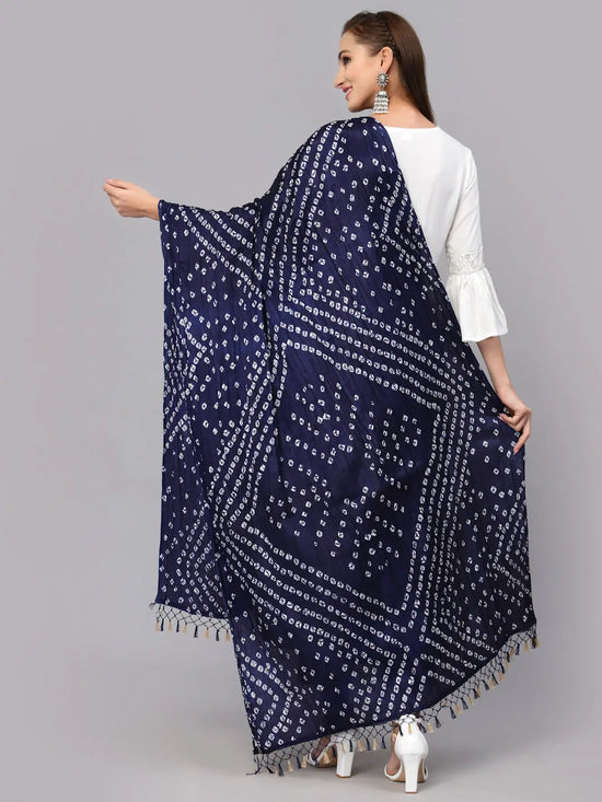 Women's Designer Bandhani Print Silk Blend Dupatta