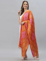 Women's Daily Wear Bandhani Print Silk Blend Dupatta