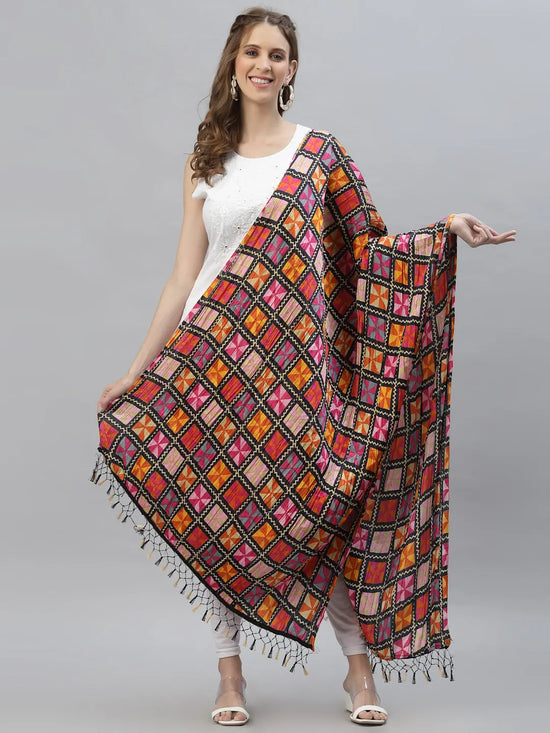 Women's Printed Silk Blend Dupatta