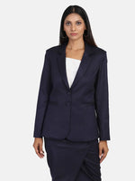 PowerSutra Poly Cotton Blazer - Blue