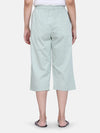 PowerSutra Dot Pattern Cotton Silk Culottes - Sage Green