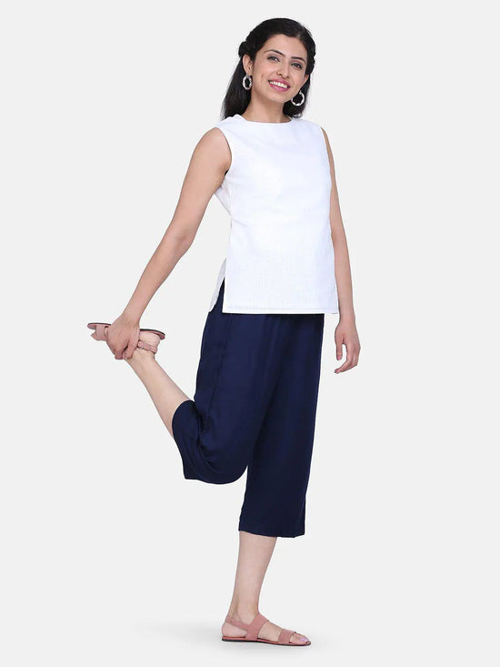 PowerSutra Rayon Culottes - Navy Blue