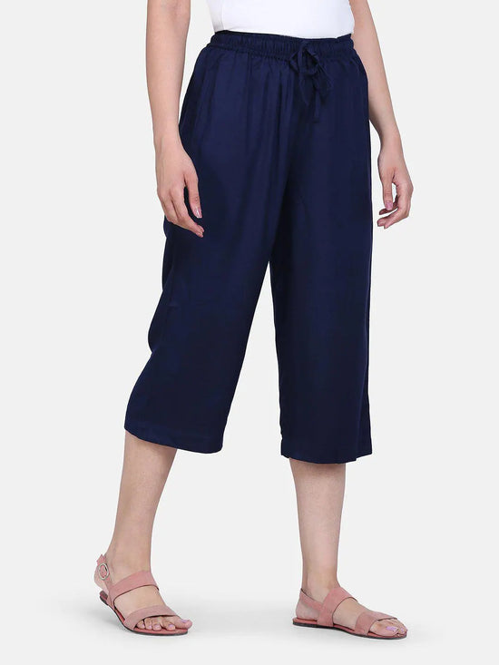 PowerSutra Rayon Culottes - Navy Blue