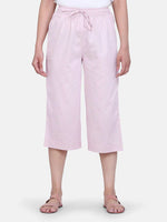 PowerSutra Dot Pattern Cotton Silk Culottes - Baby Pink