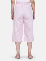 PowerSutra Dot Pattern Cotton Silk Culottes - Baby Pink