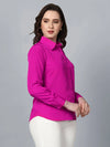 PowerSutra Collared Crepe Shirt- Pink