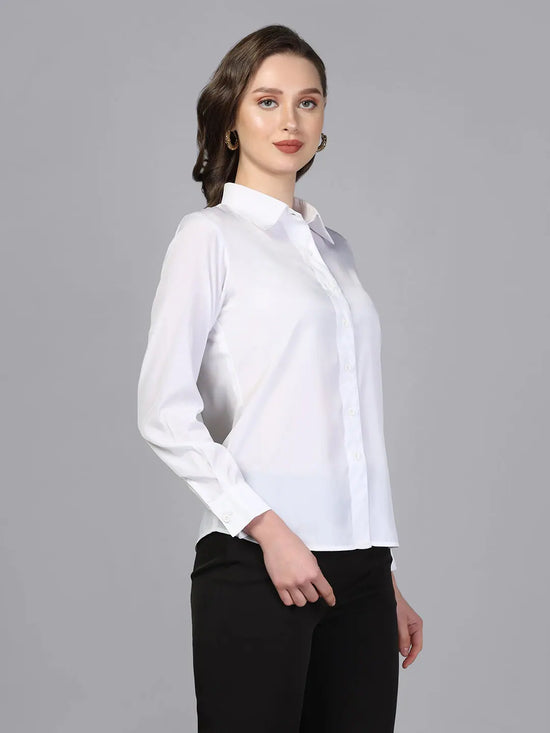 PowerSutra Collared crepe shirt - White