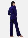 Velvet Pant Suit - Royal Blue