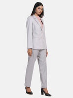 Poly Cotton Pant Suit - Grey