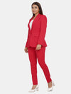 Women's Formal Stretch Pant Suit - Red